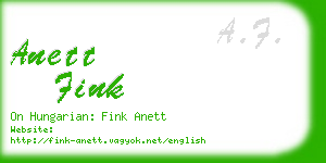 anett fink business card